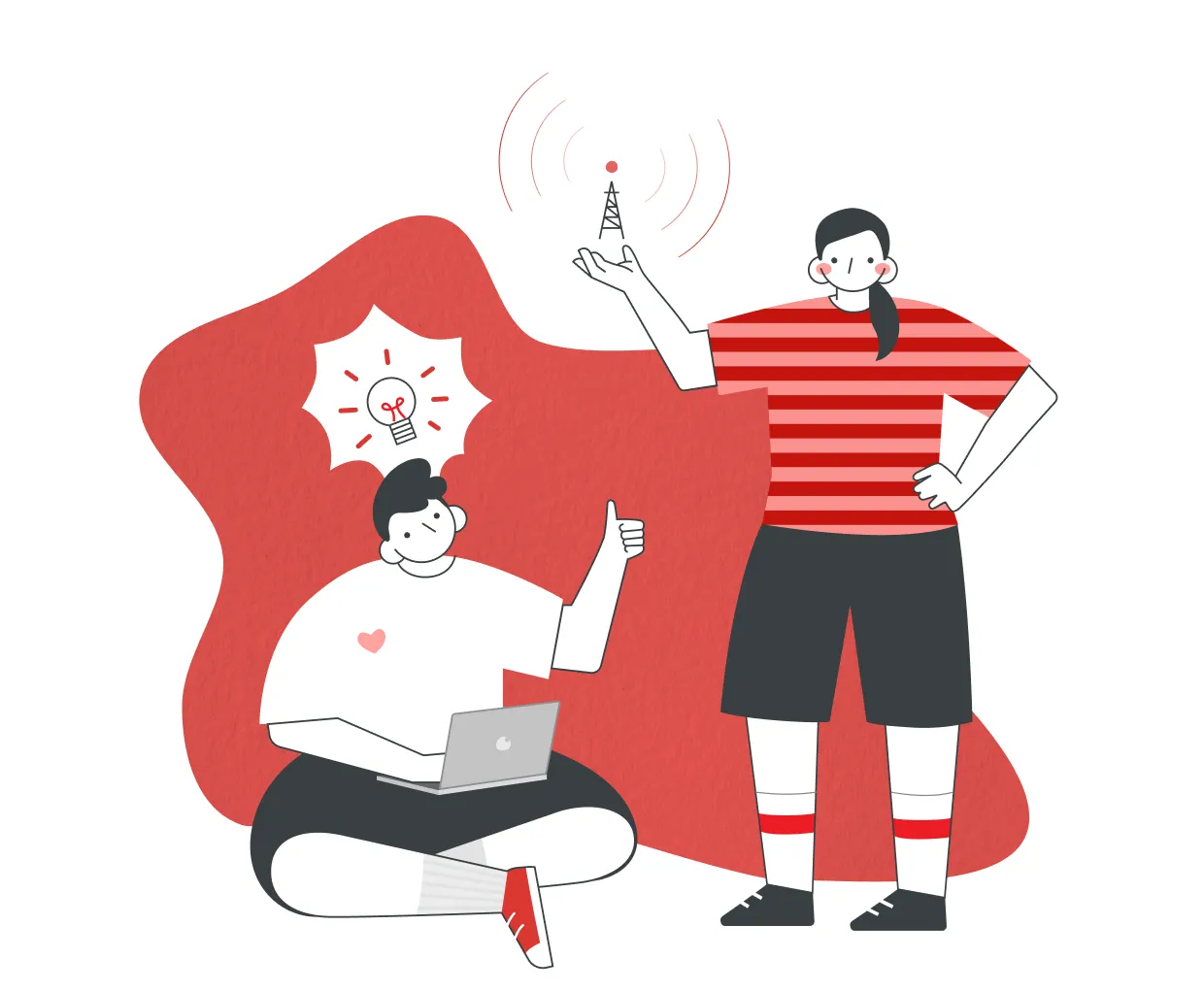 Illustration of IT-Talaka members working together